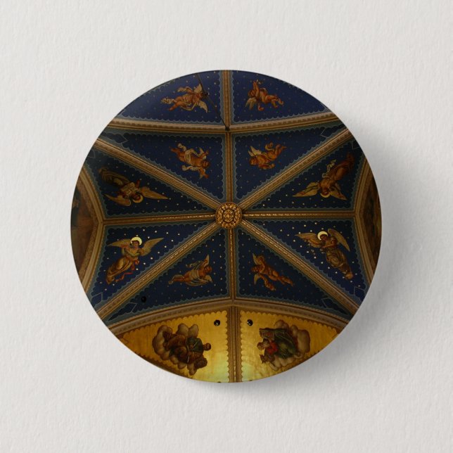 Basilica Ceiling - Angels 1 6 Cm Round Badge (Front)