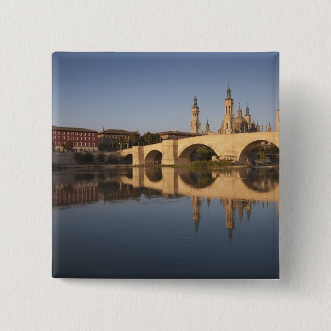 Basilica de Nuestra Senora de Pilar 15 Cm Square Badge (Front)
