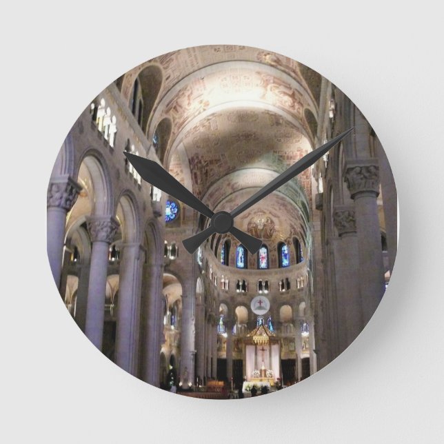 Basilica of Sainte Anne de Beaupre, Quebec, Canada Round Clock (Front)