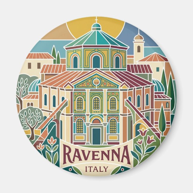 Basilica of San Vitale Italy Magnet (Front)