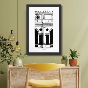 Basilica Palladiana Vicenza Ink Sketch Poster