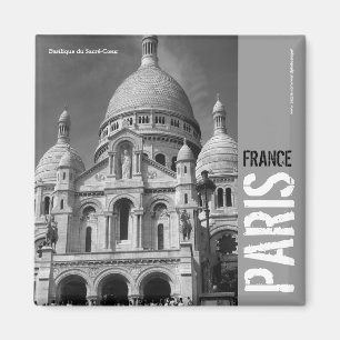 Basilique du Sacré-Cœur Paris France Square Magn Magnet
