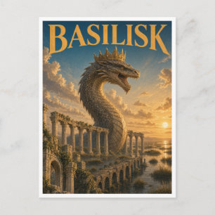 Basilisk, Gothic Fantasy Monster Postcard