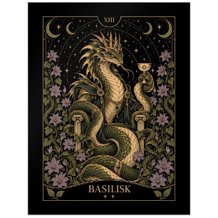 Basilisk, Starlit Tarot Art Postcard