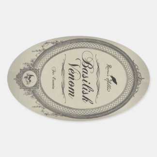 Basilisk Venom Halloween Jar Sticker Label