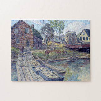 "Basil's Dock and Turne Shed" by Charlie Rapsky Jigsaw Puzzle