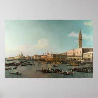 Basin of San Marco on Ascension Day (by Canaletto) Poster