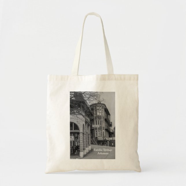 Basin Park And Flatiron Flats Grayscale Tote Bag (Front)
