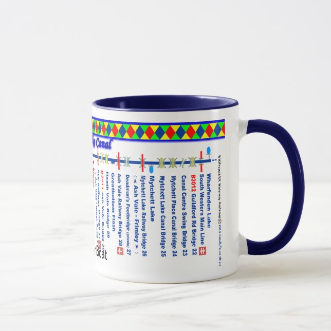 Basingstoke Canal Route Map (2 of 2) Mug (Right)