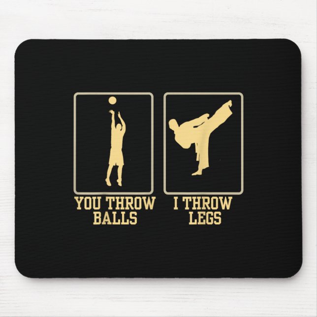 Baskeball and Taekwondo Fun Mouse Pad (Front)