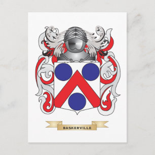 Baskerville Coat of Arms (Family Crest) Postcard