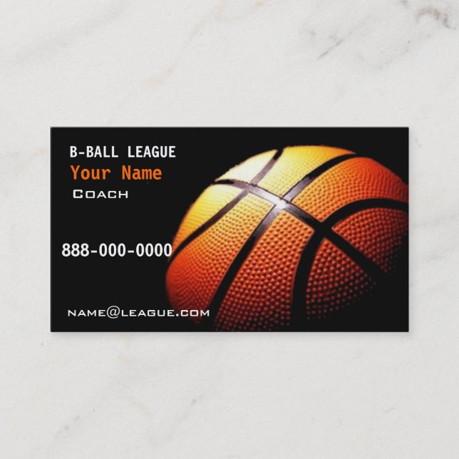 Basket Ball Calling Card (Front)