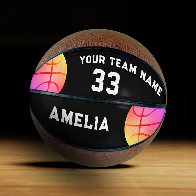 Basket Ball Pink Girl Player Name Team Number Basketball (Creator Uploaded)