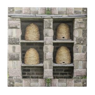Basket Bee Hive Apiculture Vintage Tile