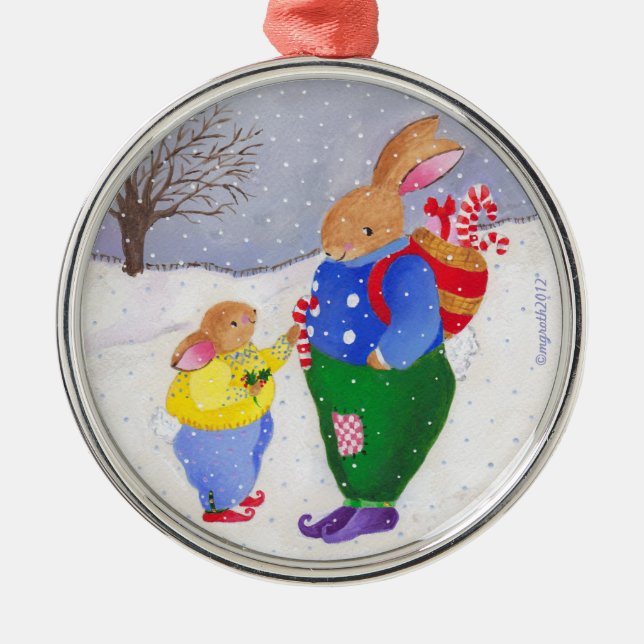 Basket bunny ornament (Front)