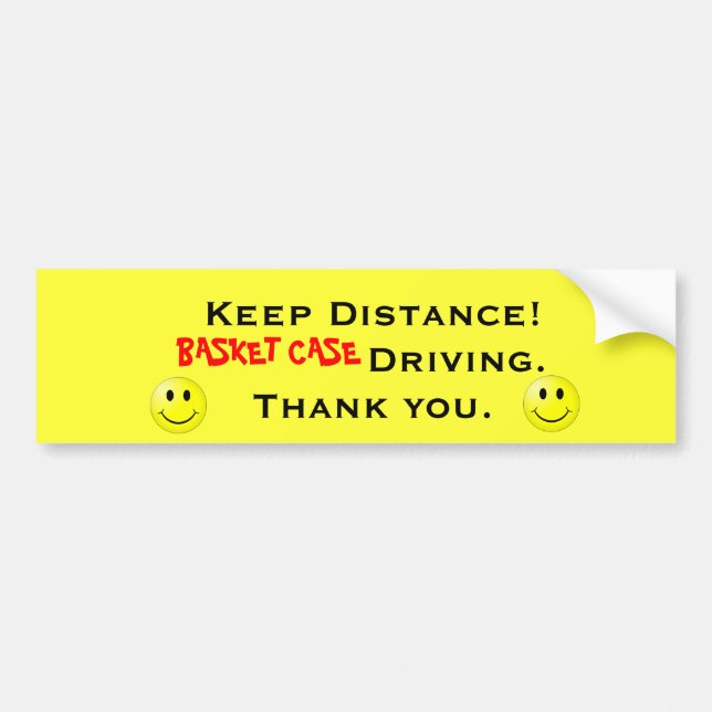 BASKET CASE BUMPER STICKER (Front)