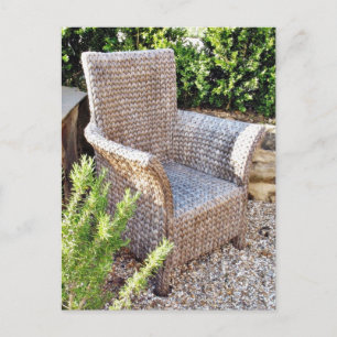 Basket Chair Furniture Postcard