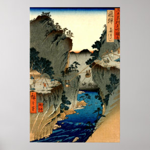 Basket Ferry Province of Hida Utagawa Hiroshige Poster