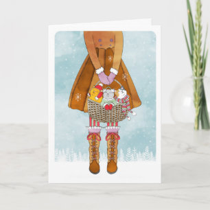 Basket full of Kittens Holiday Card