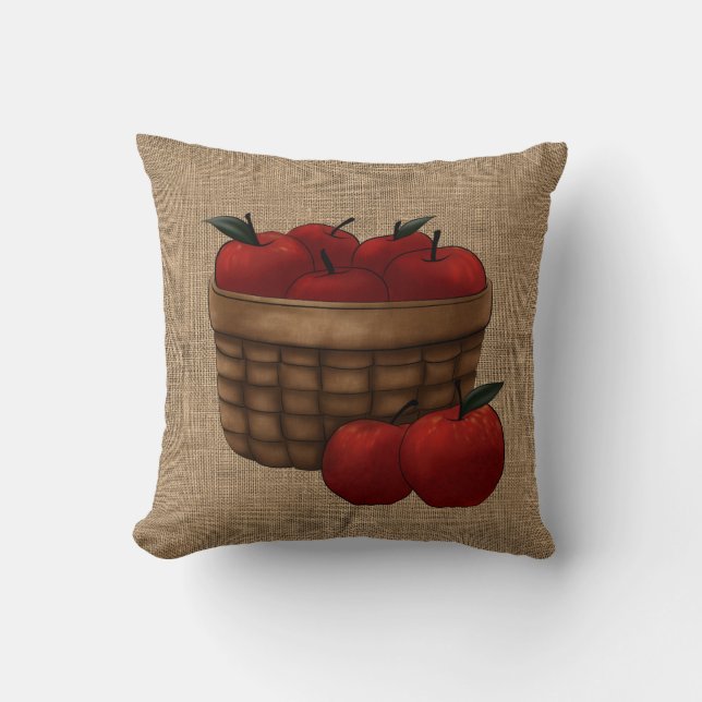 Basket of Apples Cushion (Front)