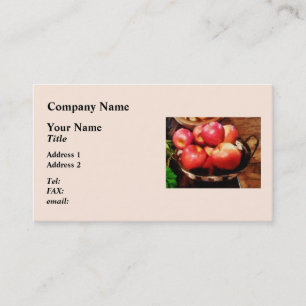 Basket of Apples in Kitchen Business Card