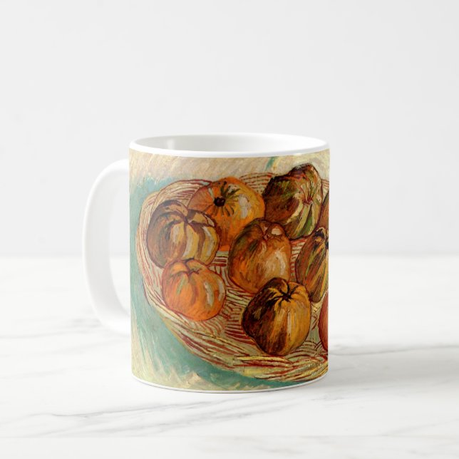 Basket of Apples to Pissarro by Vincent van Gogh Coffee Mug (Front Left)