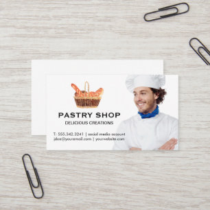 Basket of Baguettes   Chef Business Card
