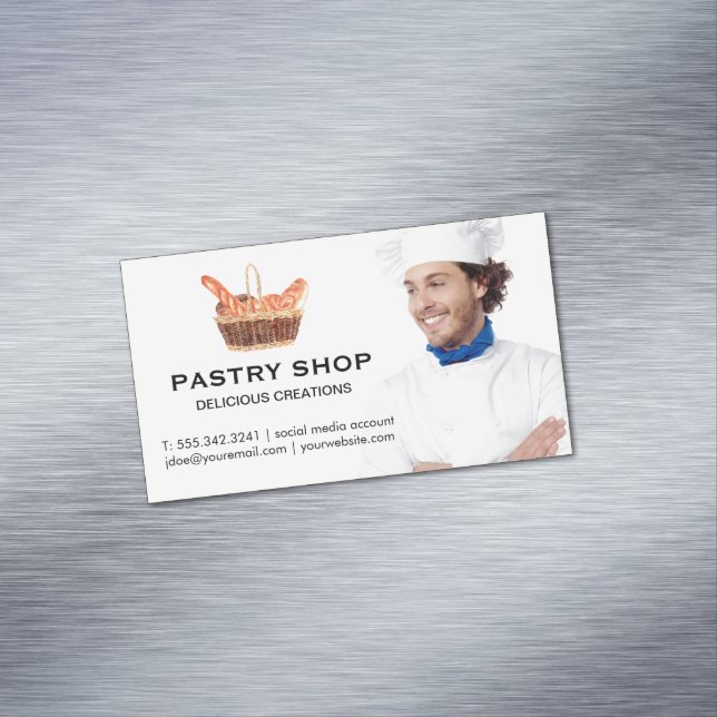 Basket of Baguettes | Chef Magnetic Business Card (In Situ)