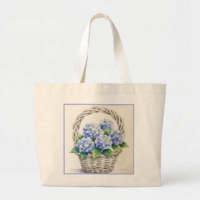 Basket of Blooms Large Tote Bag (Front)