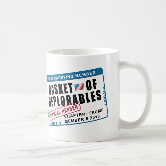 Basket of Deplorables Card Carrying Member Coffee Mug (Right)
