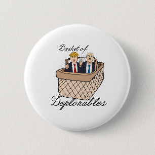 Basket of Deplorables - Trump Pence -- Anti-Trump 6 Cm Round Badge