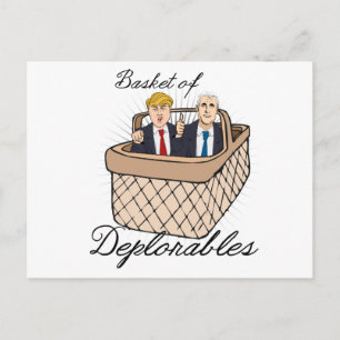 Basket of Deplorables - Trump Pence -- Anti-Trump Postcard