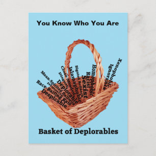 Basket of Deplorables Words Postcard