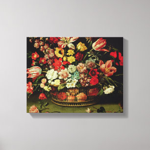 Basket of Flowers Canvas Print