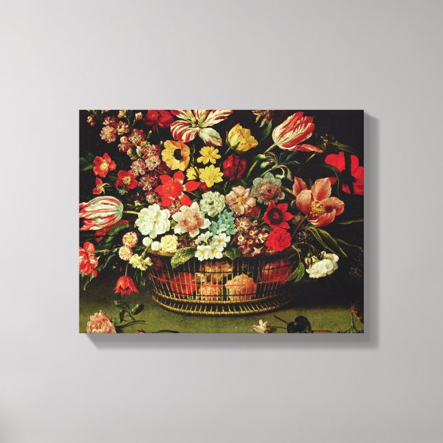 Basket of Flowers Canvas Print (Front)