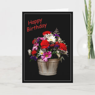 Basket of flowers card