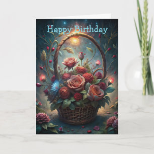 Basket of Flowers  Card
