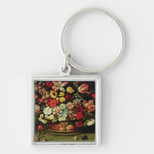 Basket of Flowers Key Ring