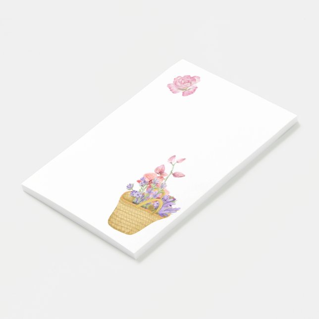 Basket of Flowers Post-it Notes (Angled)
