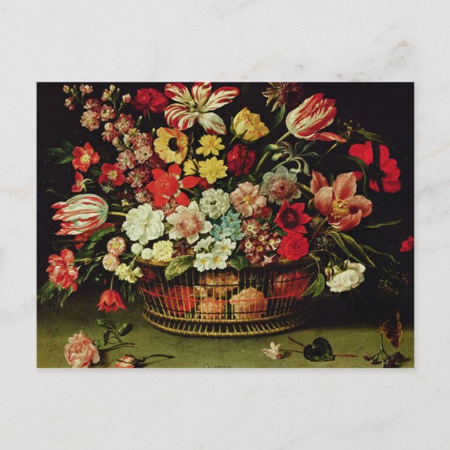 Basket of Flowers Postcard (Front)