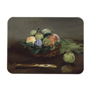 Basket of Fruit by Edouard Manet Magnet