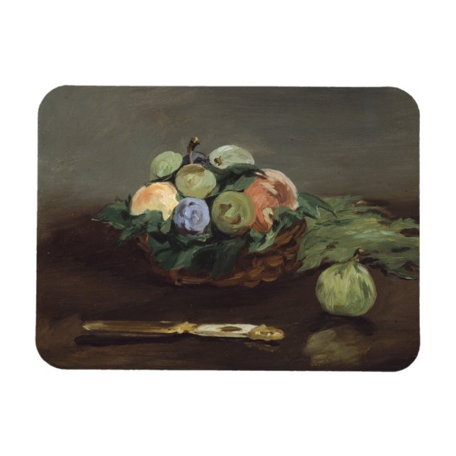 Basket of Fruit by Edouard Manet Magnet (Horizontal)