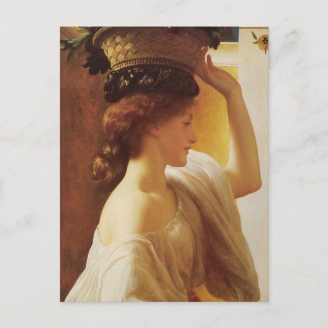 Basket of Fruit girl Postcard (Front)