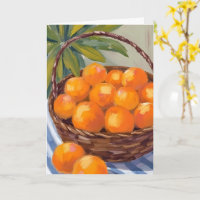 Basket of Oranges Fruit Citrus Painting