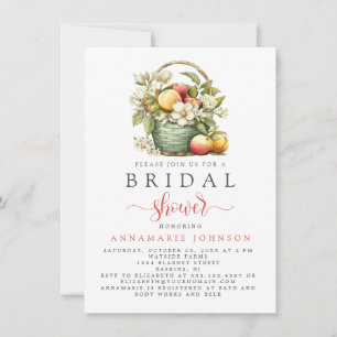 Basket of Peaches Bridal Shower Invitation