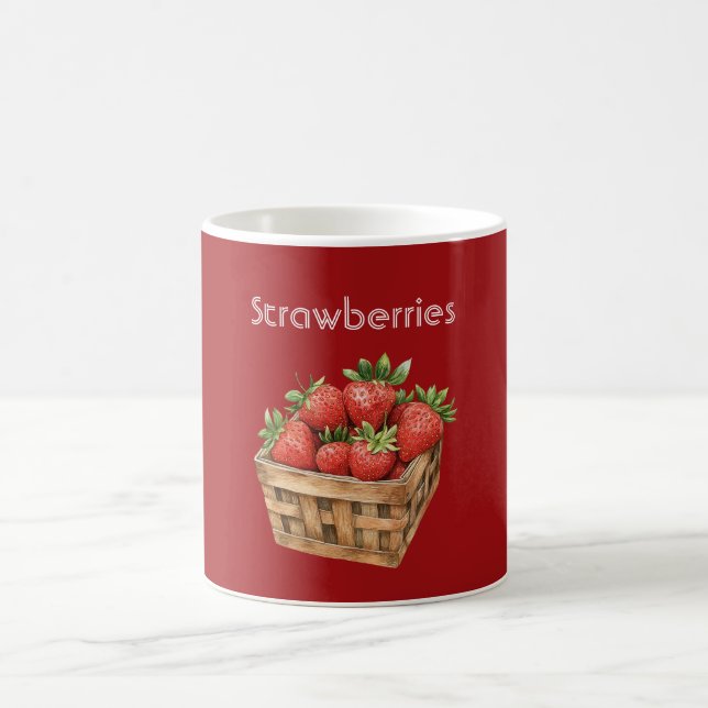 Basket of Red Strawberries Coffee Mug (Center)