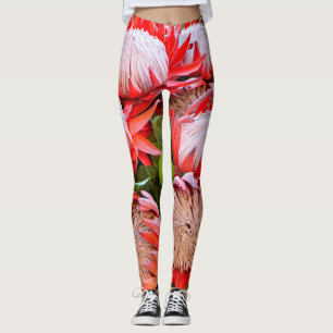 Basket of South African proteas Leggings