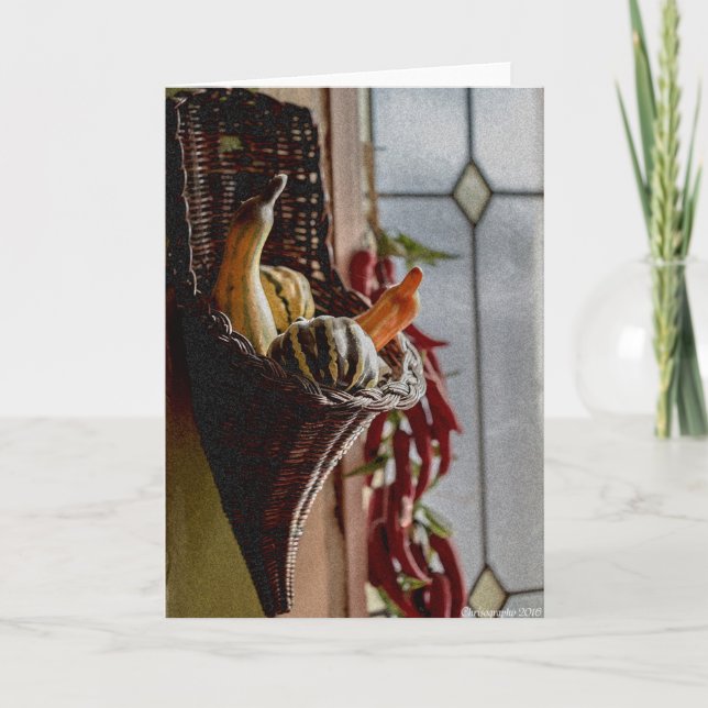 Basket of Squash Photography Greeting Card (Front)