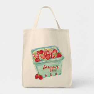 Basket of Strawberries Market Tote Bag