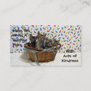 Basket of Tabbies- RAOK Cards (Business Card Size)